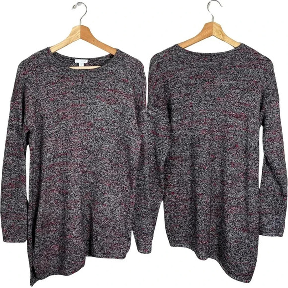 Pure Jill J.Jill Asymmetrical Cashmere Wool Pullover Knit Sweater Women's Medium - Picture 1 of 14